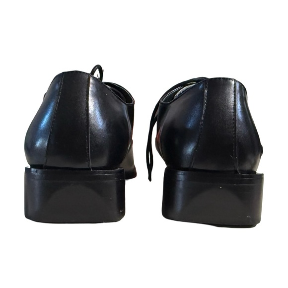 Zota Classic Two-Tone Wingtip Oxfords Black & White Leather Shoes Size 9.5 - Picture 7 of 12